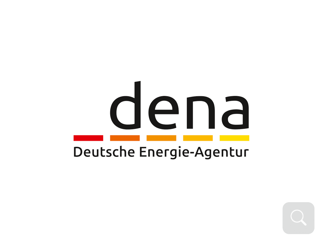 Logo der DENA, ein dynamisches Zentrum für Energiewende und Klimaschutz, das partnerschaftlich innovative Lösungen entwickelt und umsetzt.
